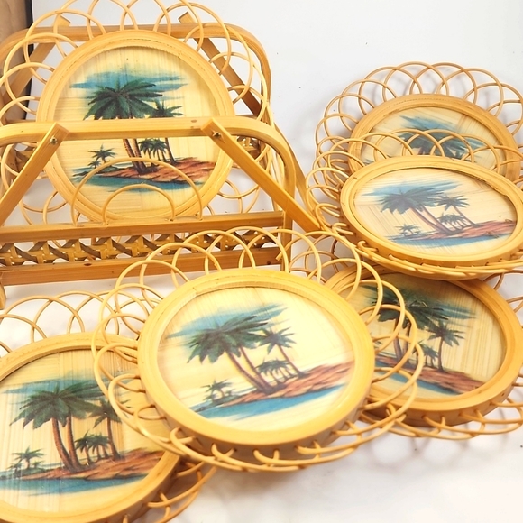 Set of Bamboo Coaster - Picture 2 of 3